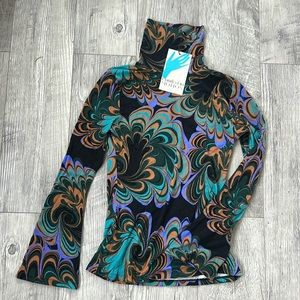 Printed turtle neck